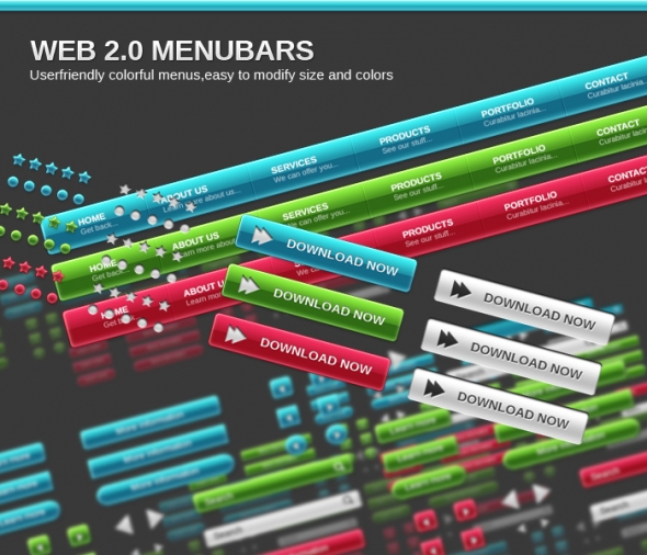 Template Image for Web 2.0 Menu Bars - 30006