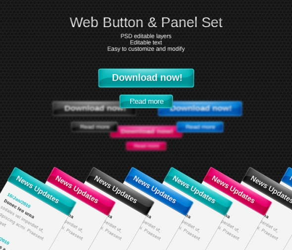Template Image for Glossy Buttons & Panels - 30025