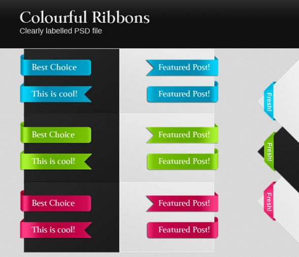 Template Image for Colorful Ribbons - 30042