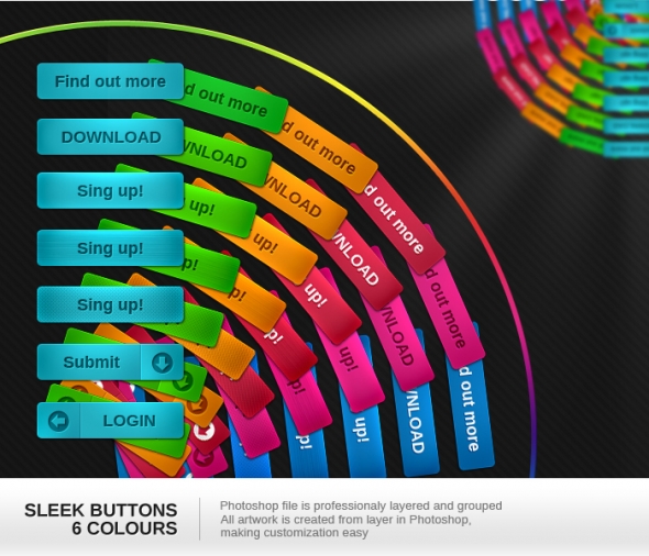Template Image for Sleek Web Buttons - 30045