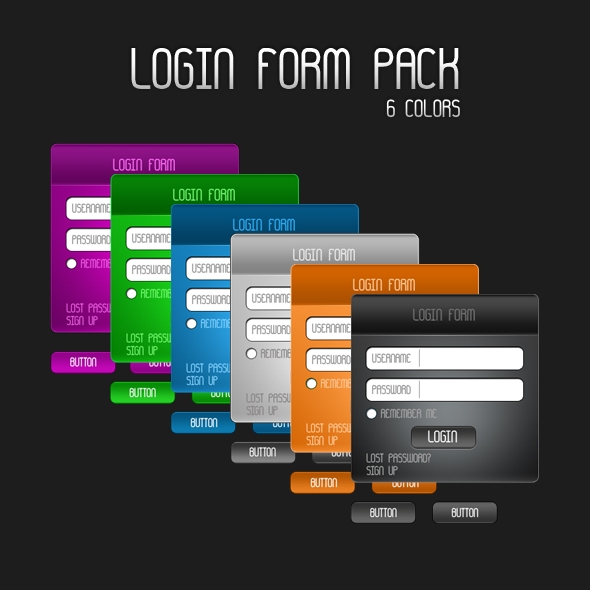 Template Image for Login Form Pack - 30050