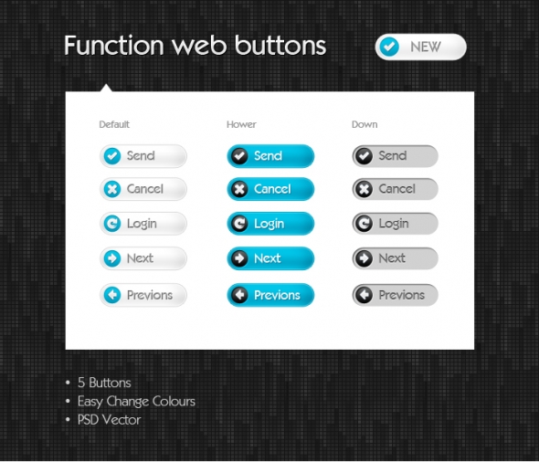 Template Image for Rounded Web Buttons - 30054