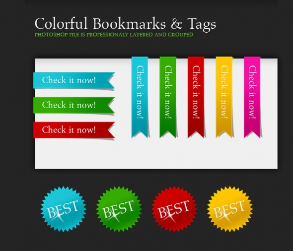 Template Image for Simple Bookmarks, Tags & Labels - 30058