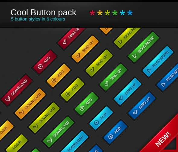 Template Image for Web Buttons with Borders - 30061