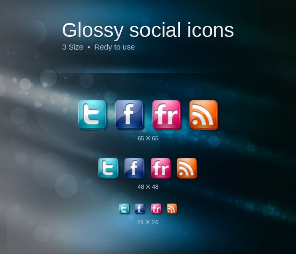 Template Image for Glossy Social Icons Pack - 30069