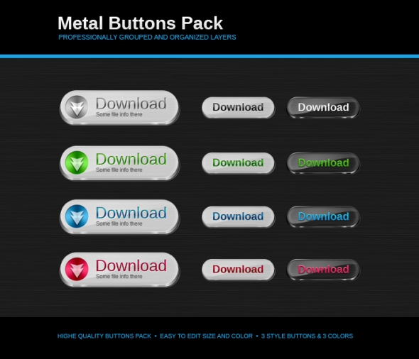 Template Image for Metalic Buttons - 30070
