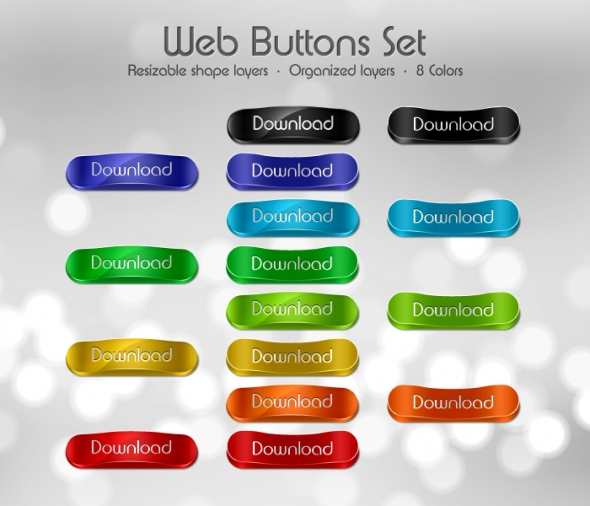 Template Image for Fun Web Buttons Set - 30072