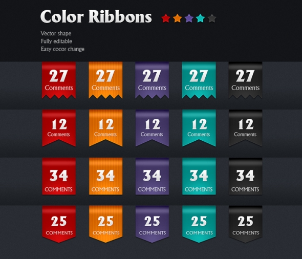 Template Image for Color Ribbons - 30073