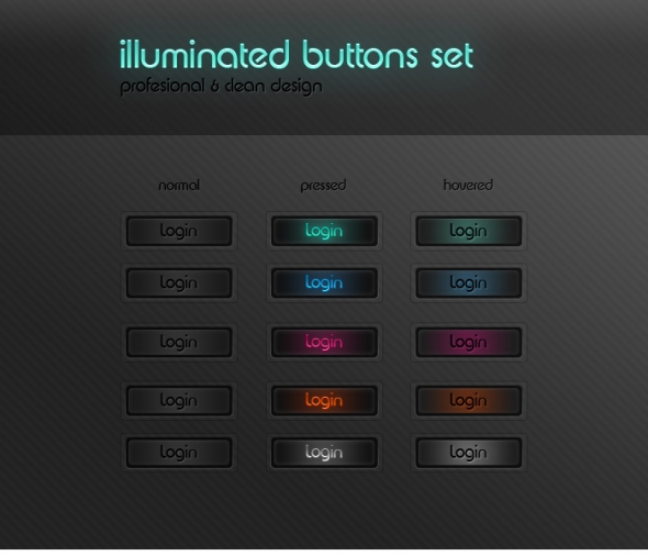 Template Image for Illuminated Buttons Set - 30078