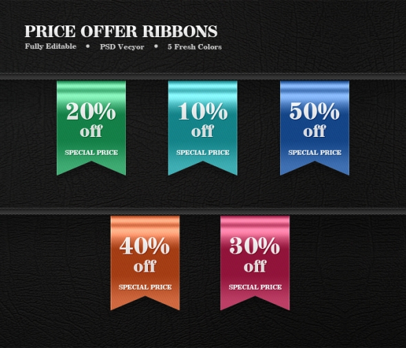 Template Image for Glossy Ribbons Set - 30080
