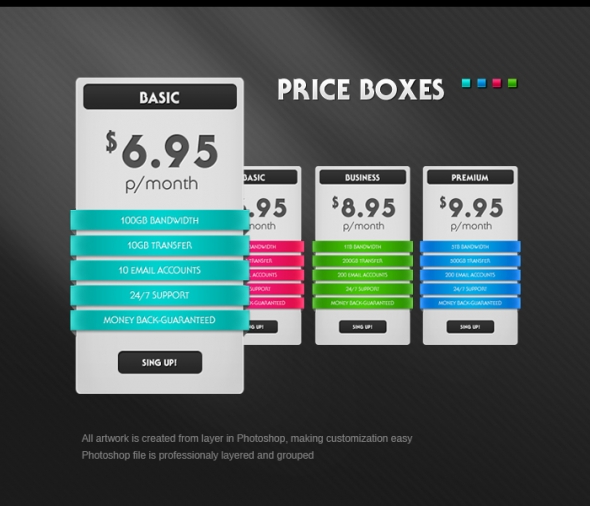 Template Image for Lovely Price Boxes - 30083