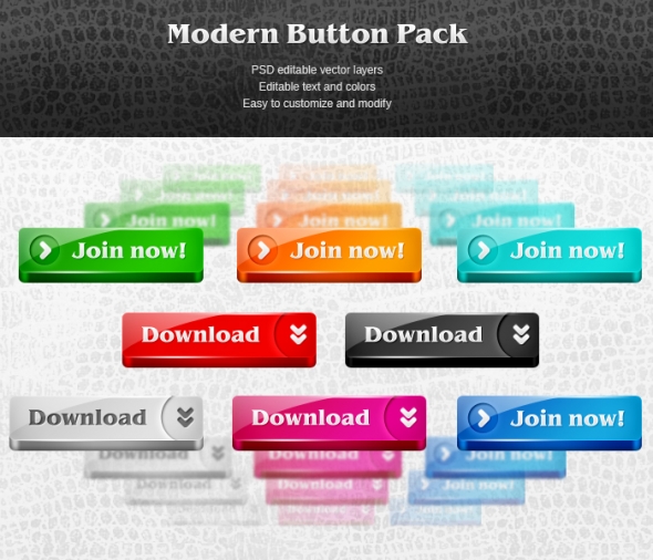Template Image for Bevelled Buttons Pack - 30086