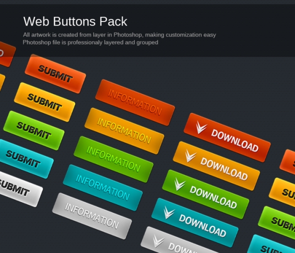 Template Image for Neat Web Buttons Pack - 30101