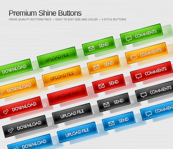 Template Image for Shiny Buttons Set - 30116
