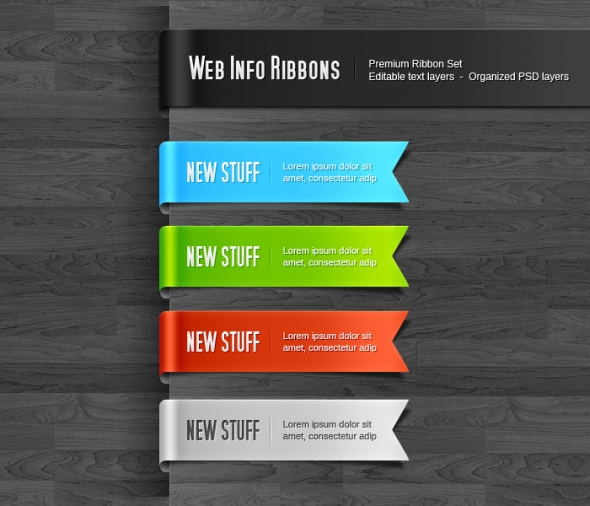Template Image for Information Ribbons - 30117