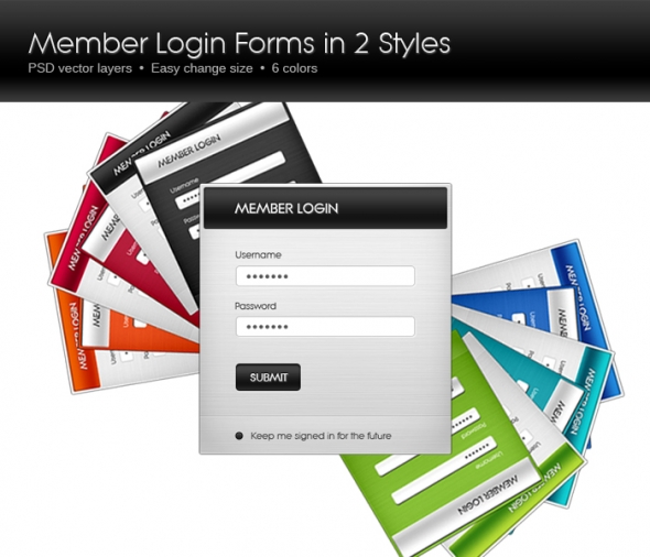 Template Image for Login Forms Set - 30121