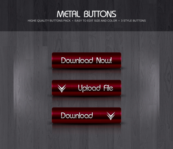 Template Image for Red Metalatic Buttons - 30123