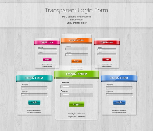 Template Image for Glassy Login Forms - 30124