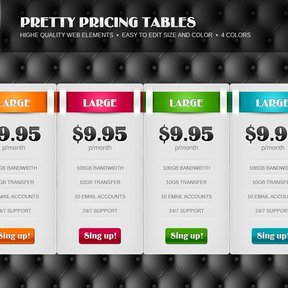 Template Image for Pretty Pricing Tables - 30126