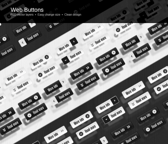Template Image for Black & White Buttons Set - 30133