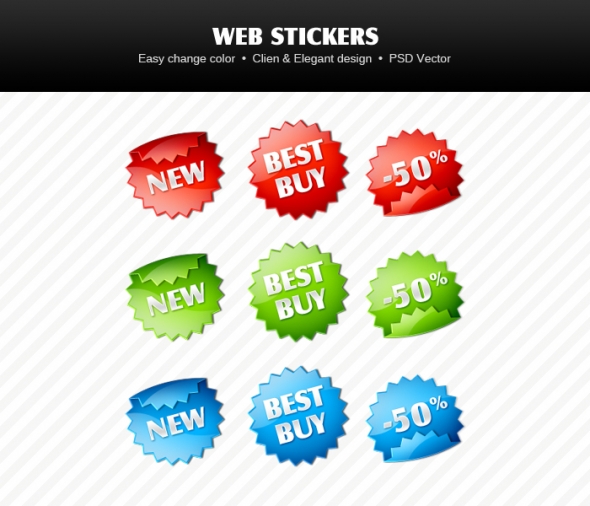 Template Image for Simple Web Stickeres - 30135