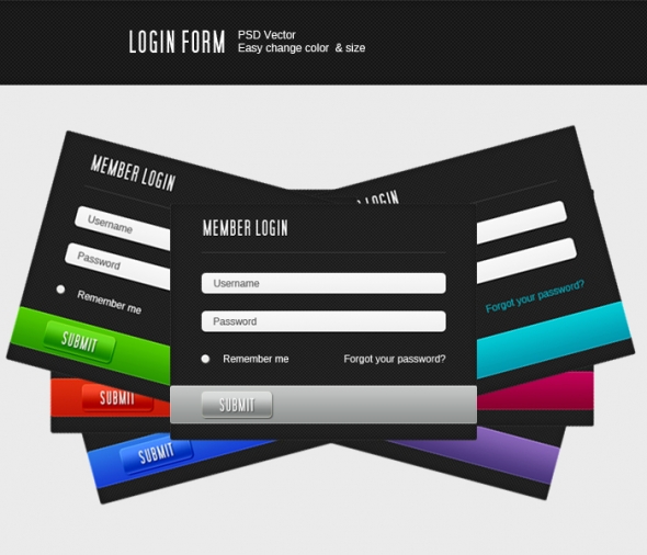 Template Image for Dark Login Forms - 30143