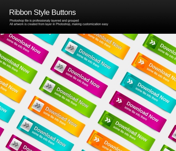 Template Image for Ribbon Style Buttons - 30152