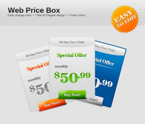 Template Image for Web Pricing Boxes - 30161