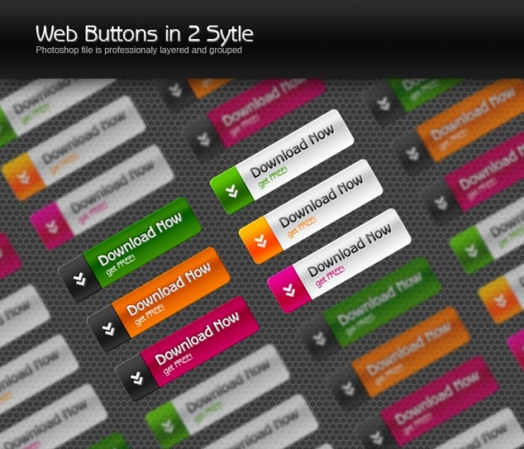 Template Image for Web 2.0 Style Buttons - 30162