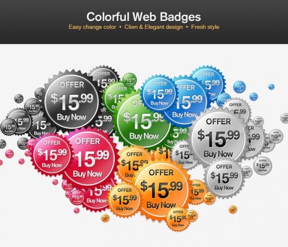 Template Image for Indented Web Badges - 30163