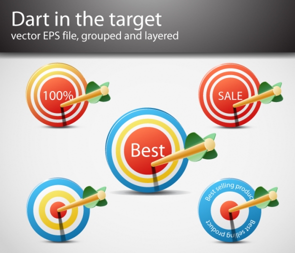 Template Image for Target & Dart Vectors - 30167