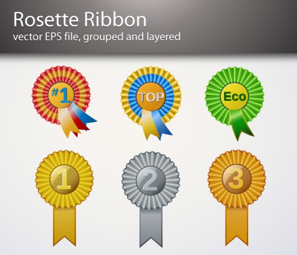 Template Image for Rosette Ribon Vector - 30171