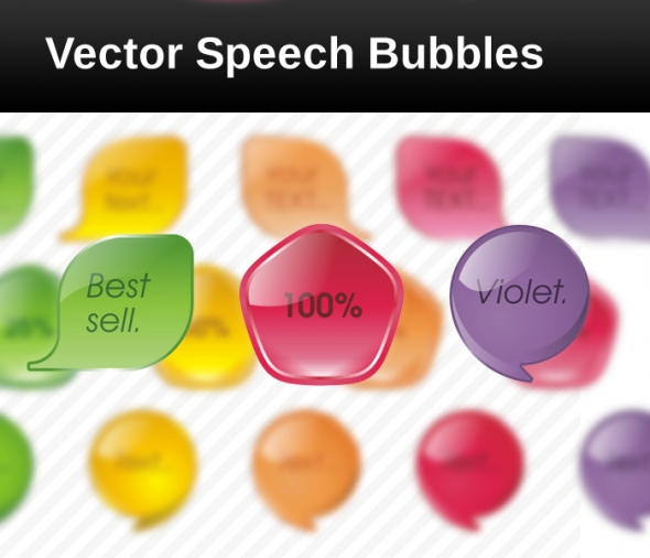 Template Image for Speech Bubbles Vector - 30189
