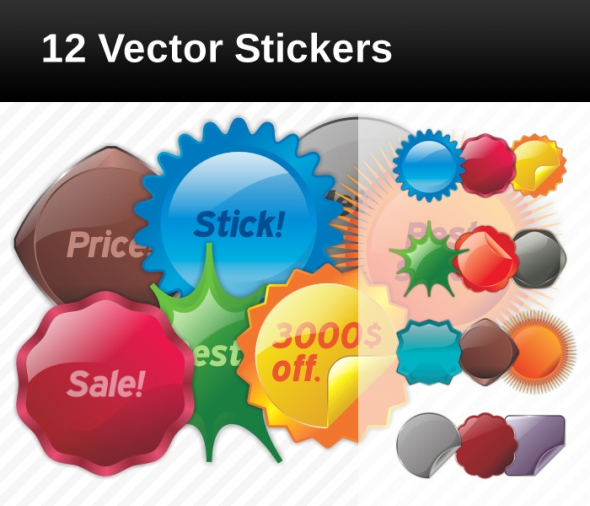 Template Image for Vector Stickers - 30190