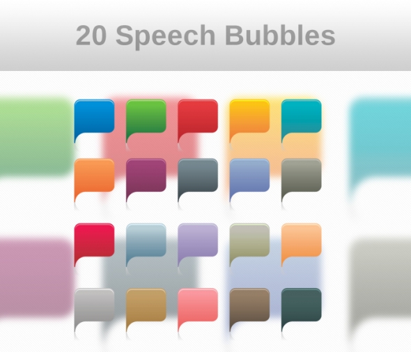 Template Image for Comment & Speech Bubbles Vector - 30192