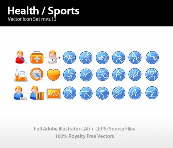 Template Image for Health & Sports Icons - 30211