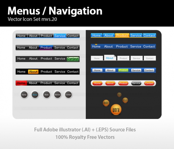 Template Image for Menus & Navigation Icons - 30218