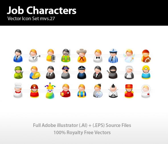 Template Image for Job Characters & People Icons - 30225