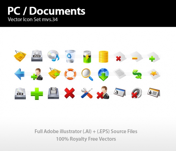 Template Image for PC & Documents Icons - 30232