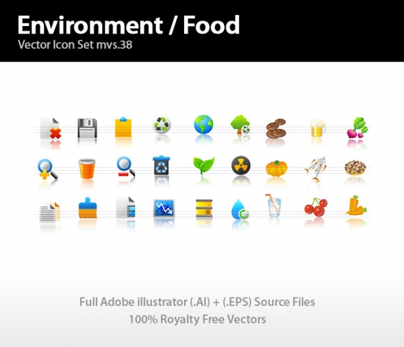 Template Image for Environment & Food Icons - 30236