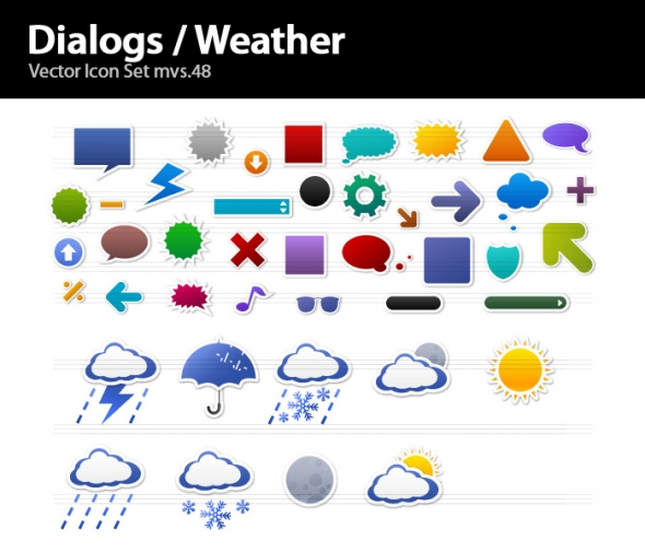 Template Image for Dialogs, Promots & Weather Icons - 30246