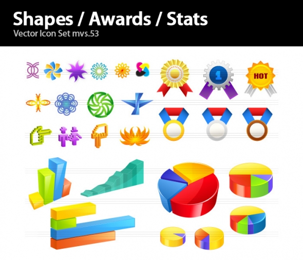 Template Image for Shapes, Awards & Statistics Icons - 30251