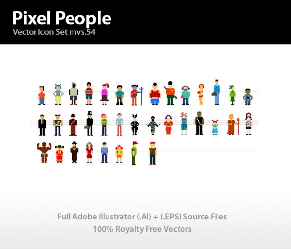 Template Image for Pixel People Icons - 30252