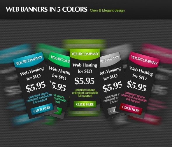 Template Image for Dark Advertisement Web Banners - 30279