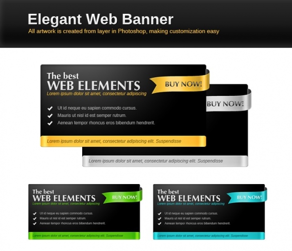 Template Image for Elegant Web Slider Banners - 30290