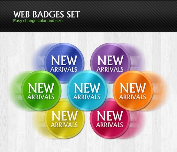 Template Image for Web Badges Set - 30295