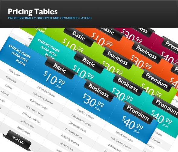 Template Image for Cap Pricing Tables - 30305