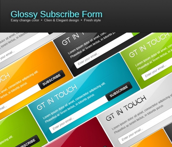 Template Image for Glossy Subcribe Forms - 30344