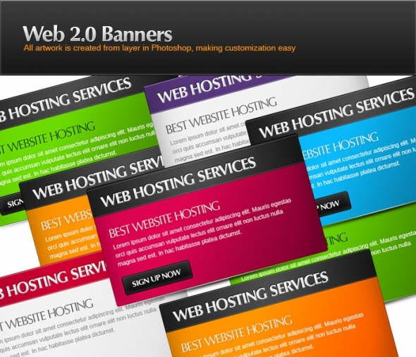 Template Image for Web 2.0 Banners - 30347
