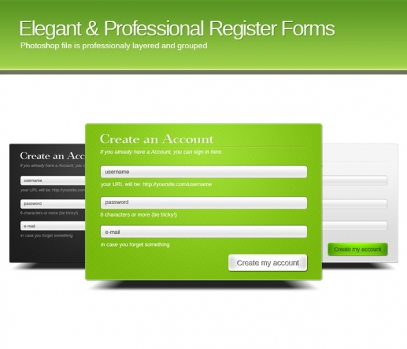Template Image for Elegant Registration Forms - 30349